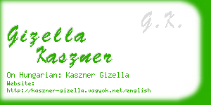 gizella kaszner business card